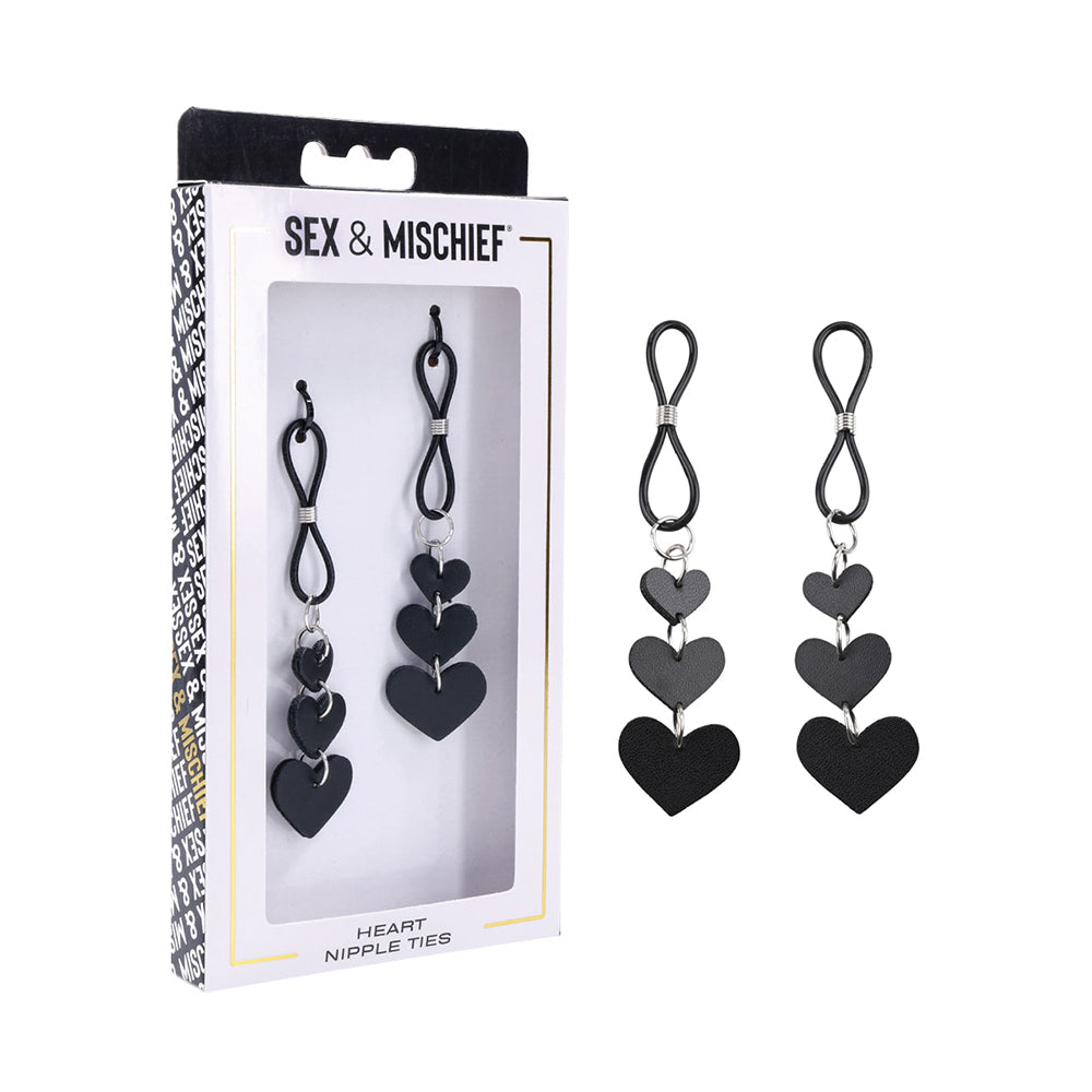 S&M Heart Nipple Ties