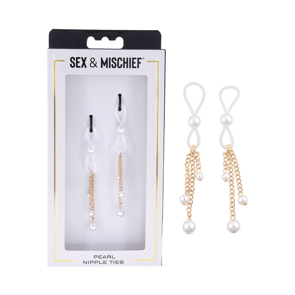 S&M Pearl Nipple Ties