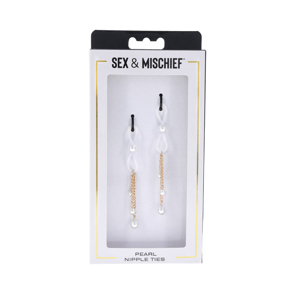S&M Pearl Nipple Ties