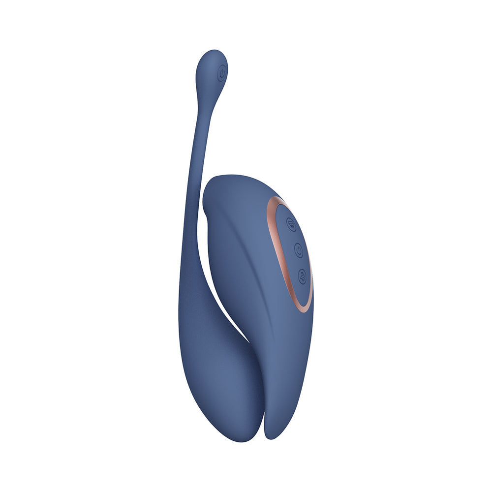 Shots Twitch 2 Vibrator w/Remote Control Vibrating Egg - Blue Grey
