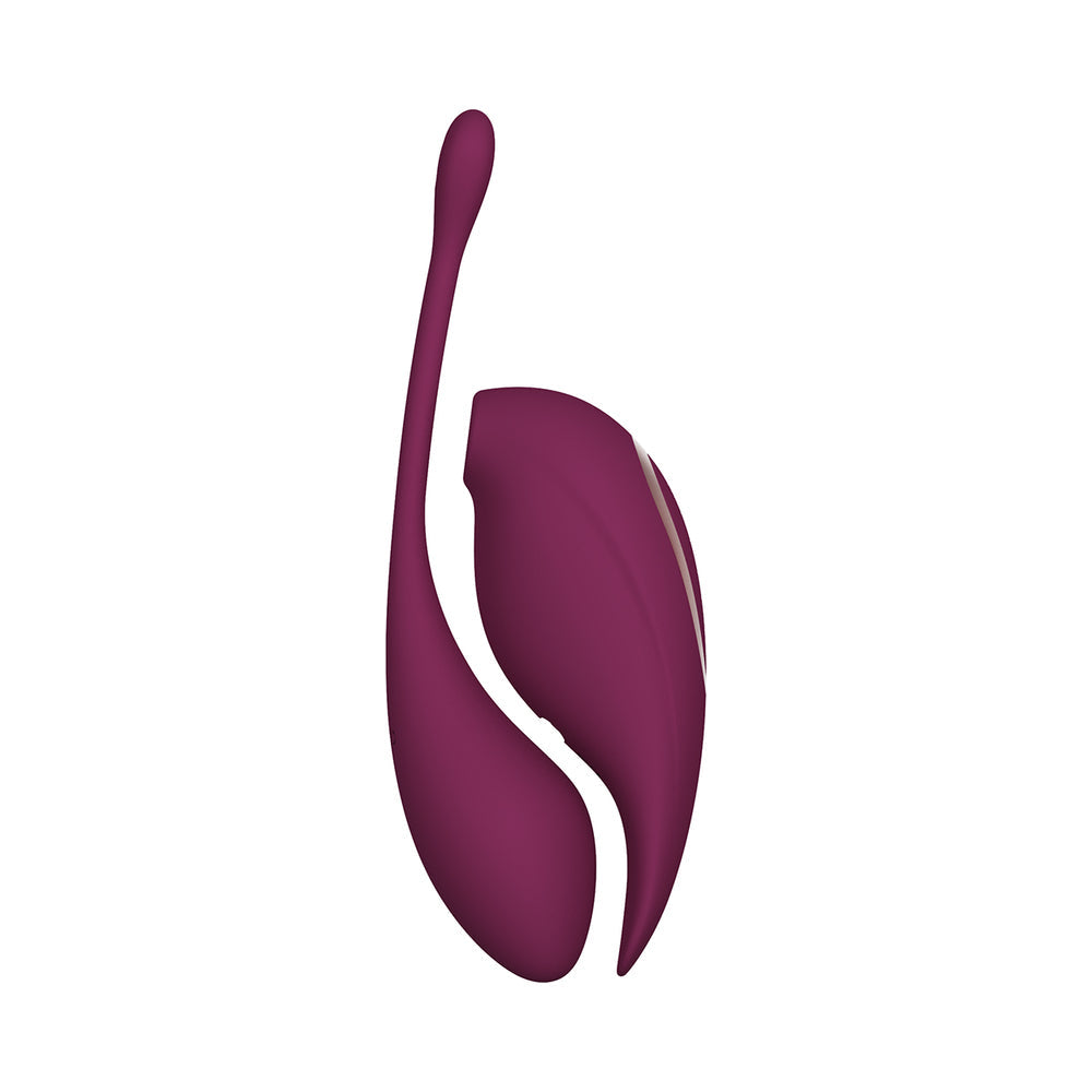 Shots Twitch 2 Vibrator w/Remote Control Vibrating Egg - Burgundy