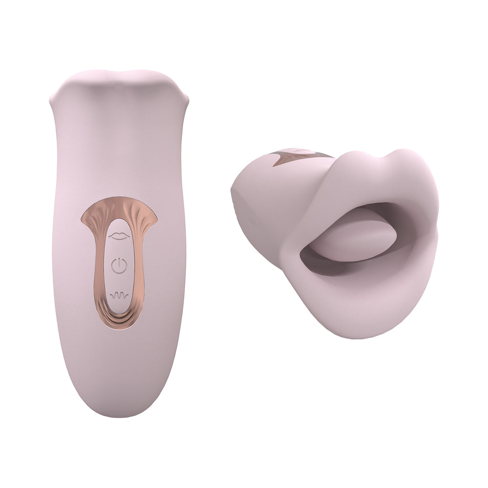 Loveline Kiss Vibrating Mouth-Pink