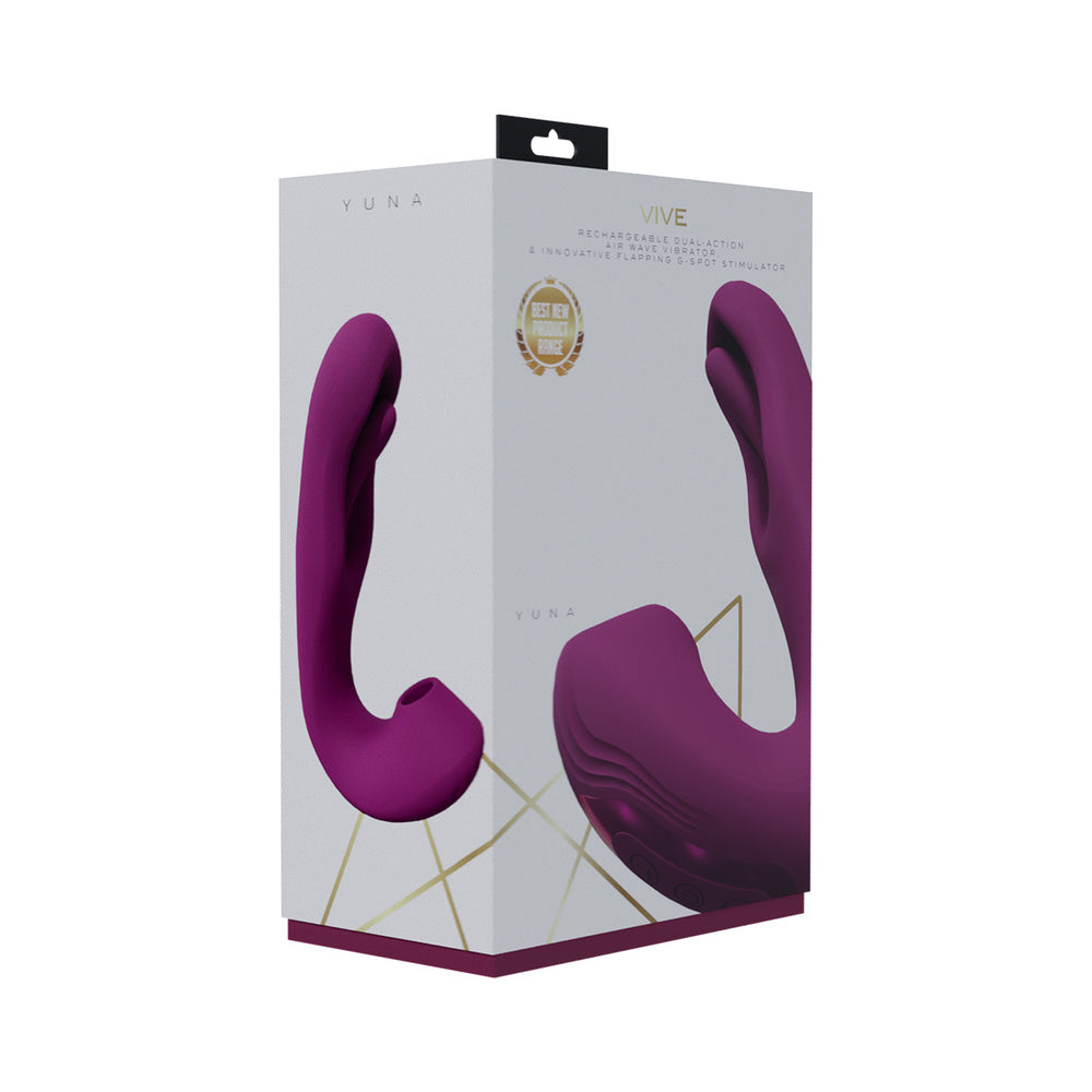 Shots Vive Yuna Dual Action Airwave Vibrator & G-Spot Stimulator - Pink