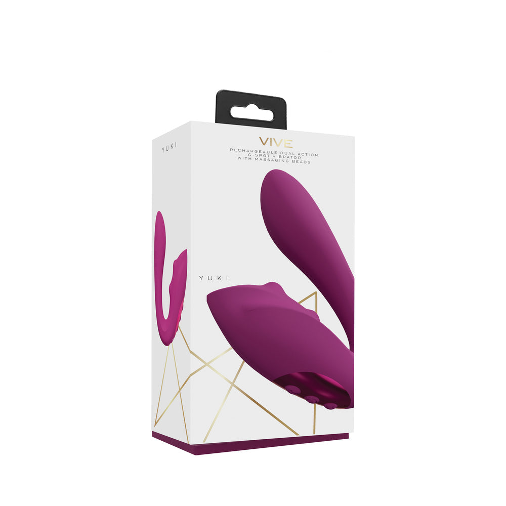 Shots Yuki Dual Action G-Spot Vibrator w/Massaging Beads - Pink