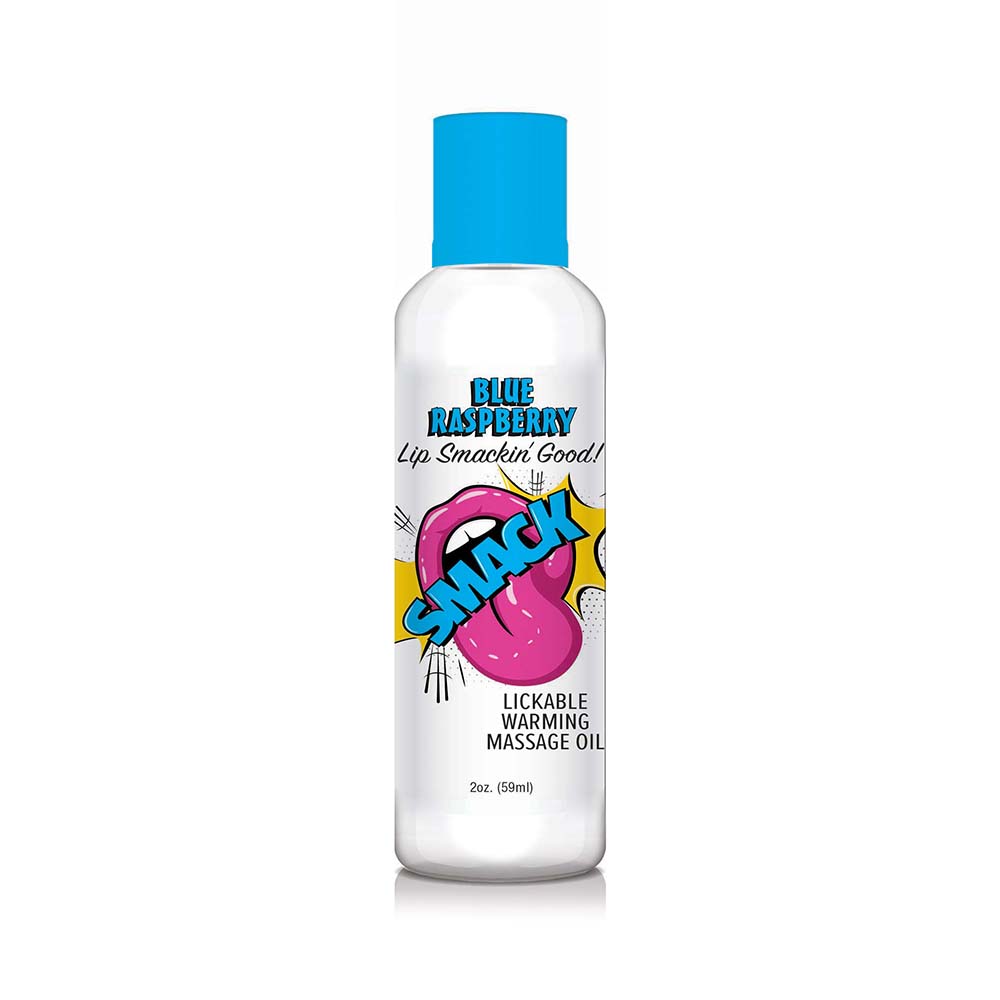 Smack Warming Massage Oil-Blue Raspberry 2oz