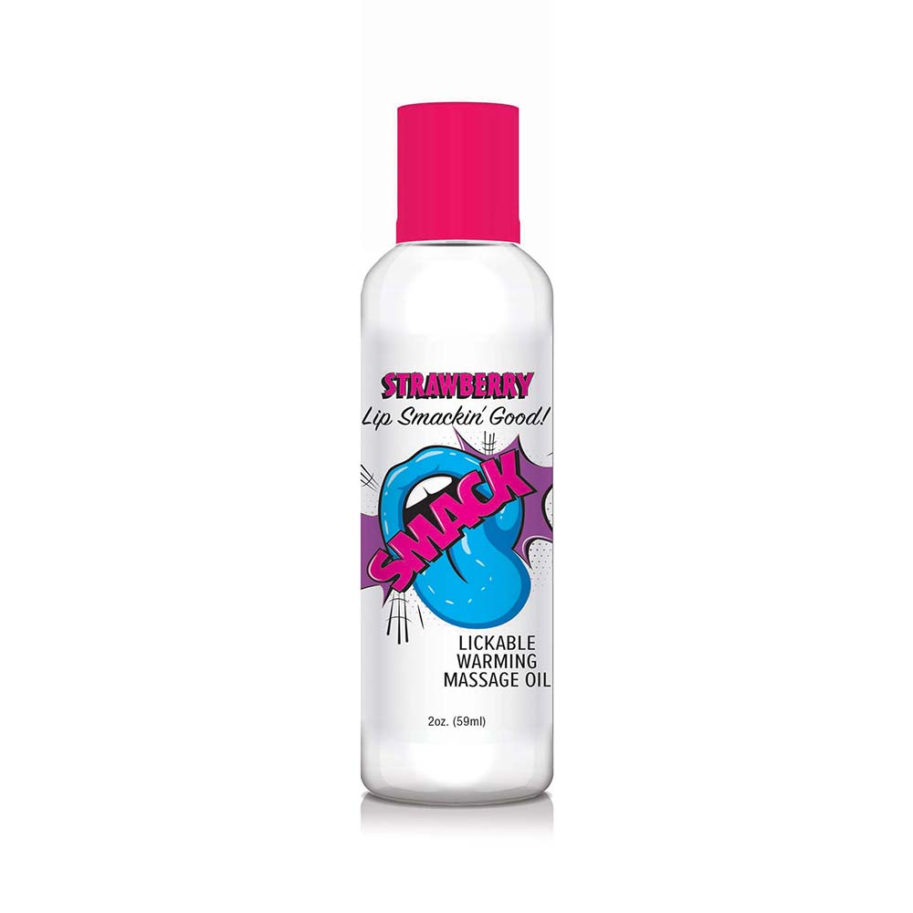 Smack Warming Massage Oil-Strawberry 2oz