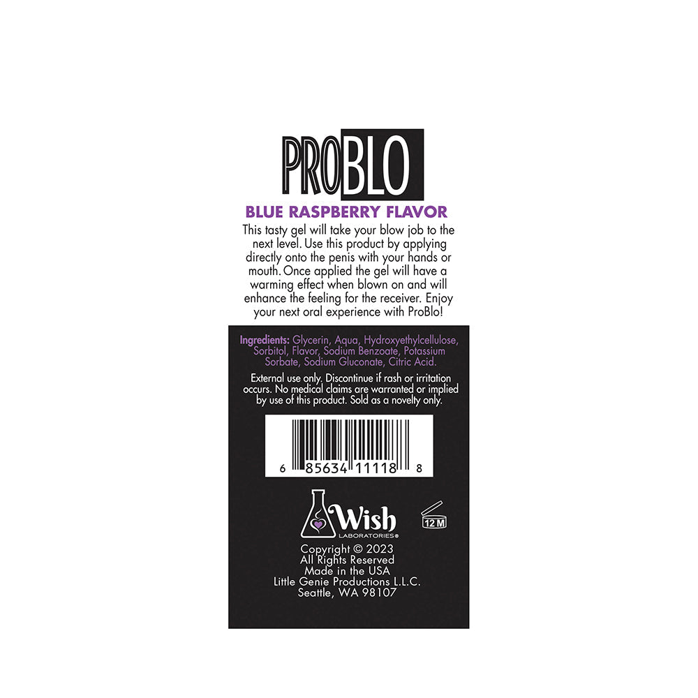 Pro Blo Oral Pleasure Gel - 1.5 oz Blue Raspberry