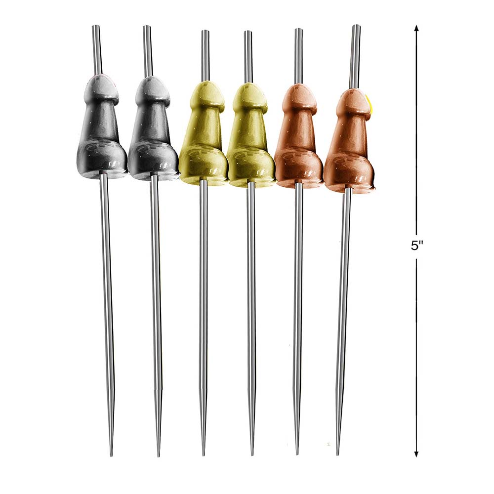 Glitterati Penis Hor D'Oeuvre Picks - Set of 6
