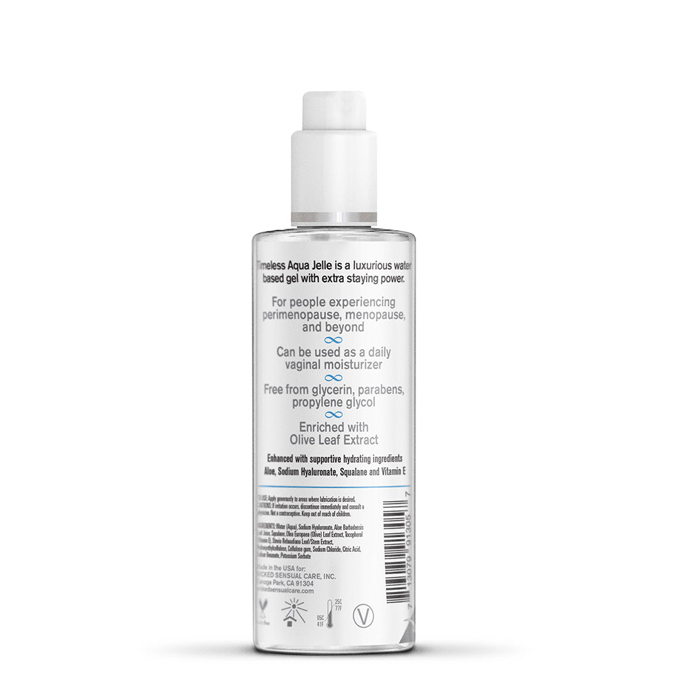 Wicked Sensual Care Simply Timeless Aqua Jelle Water-Based Gel Lubricant 4oz