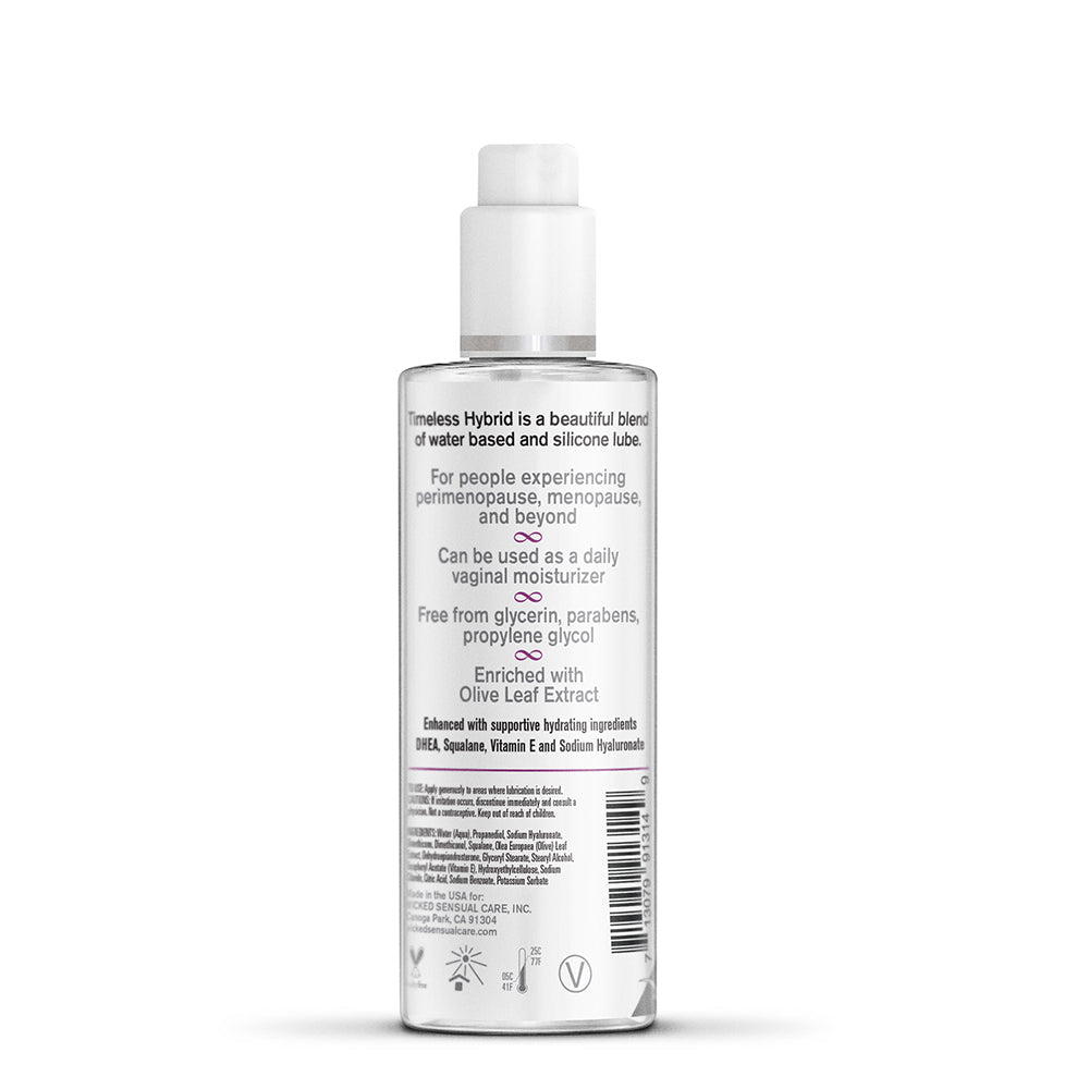 Wicked Sensual Care Simply Timeless Hybrid Water & Silicone Lubricant 4oz
