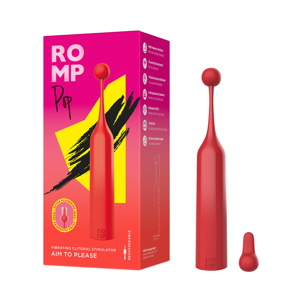 ROMP Pop Vibrating Clitoral Stimulator - Coral