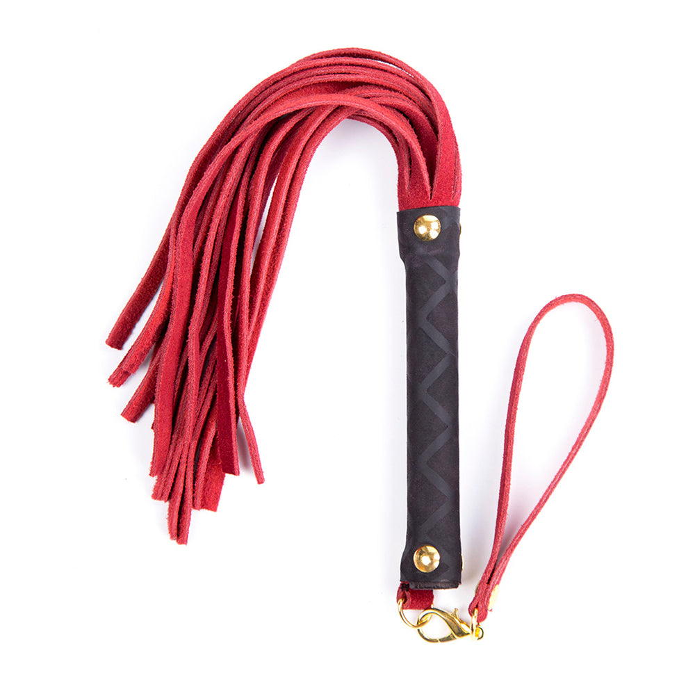 Plesur Mini Leather Flogger - Red