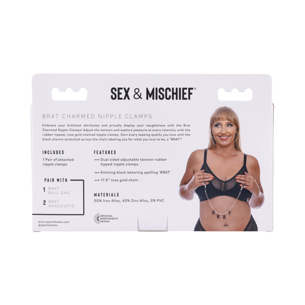 S&M Brat Charmed Nipple Clamps