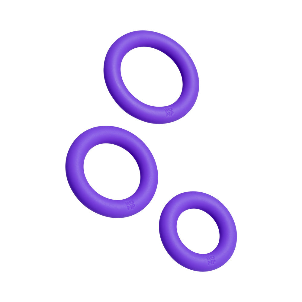 ROMP Remix Trio Penis Ring Set of 3 - Purple