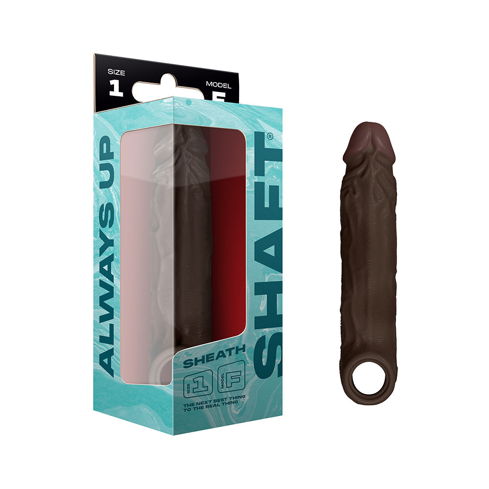 Shaft Model F Flexskin Liquid Silicone 7.8" Sheath - Mahogany