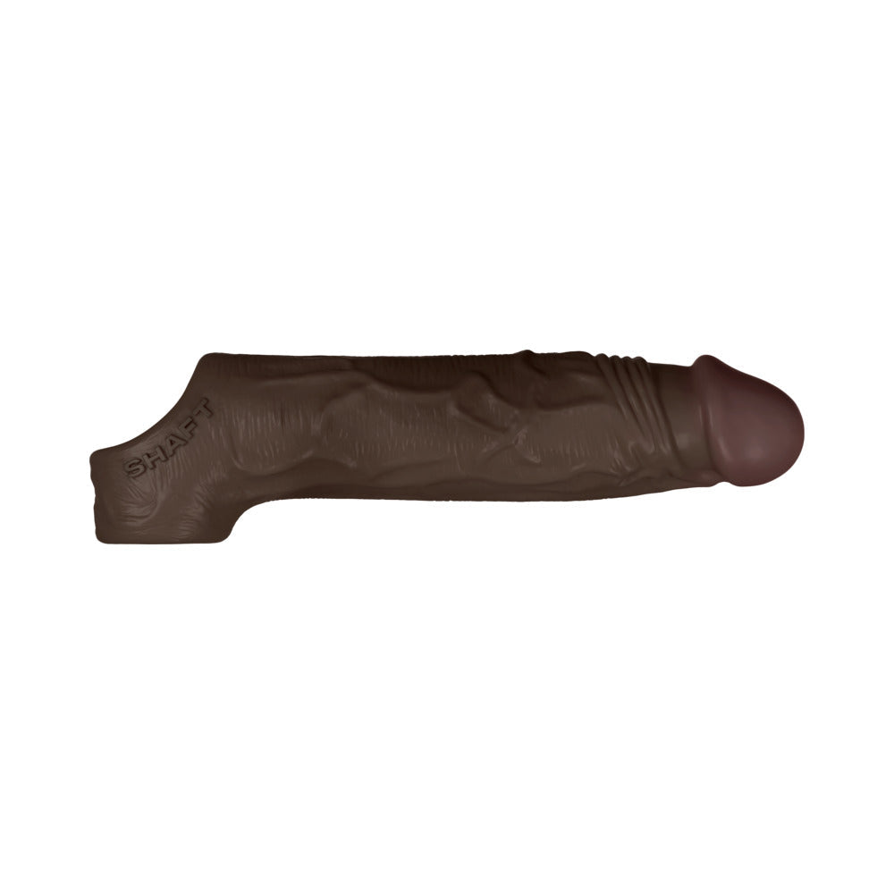 Shaft Model F Flexskin Liquid Silicone 7.8" Sheath - Mahogany