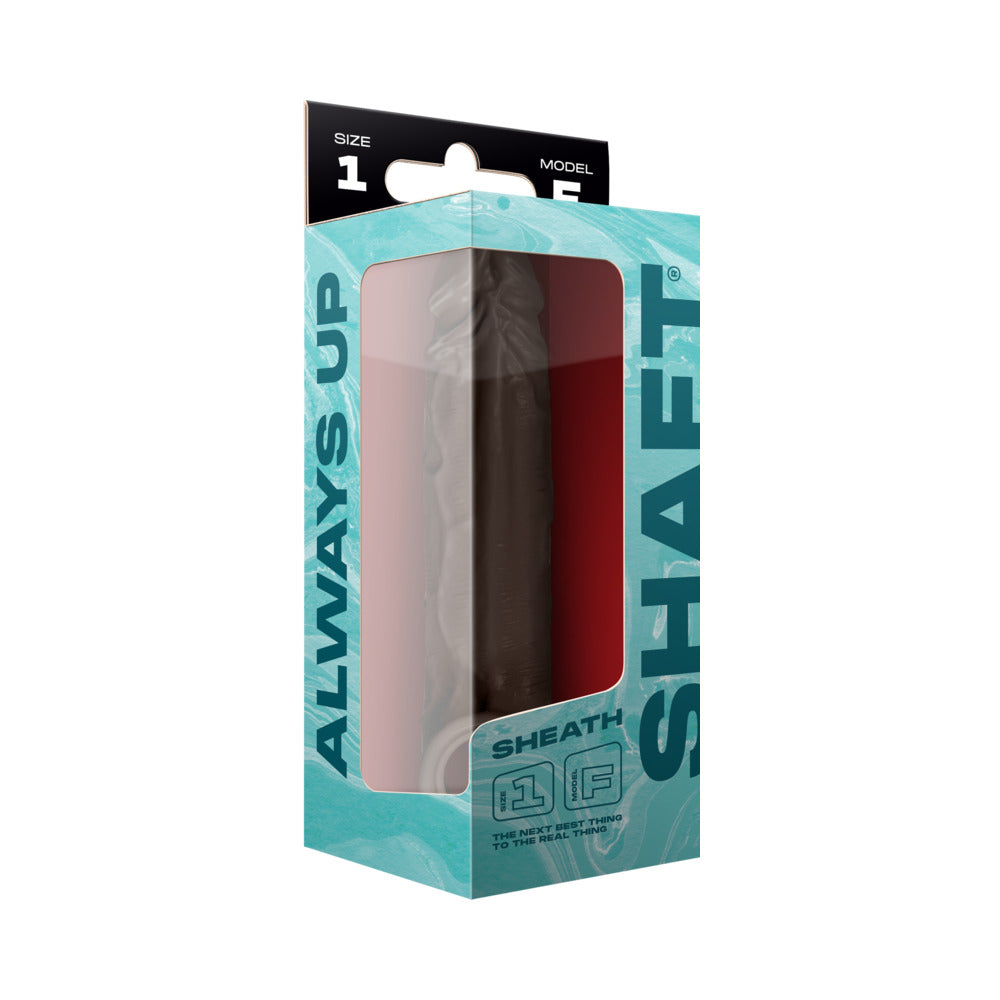 Shaft Model F Flexskin Liquid Silicone 7.8" Sheath - Mahogany