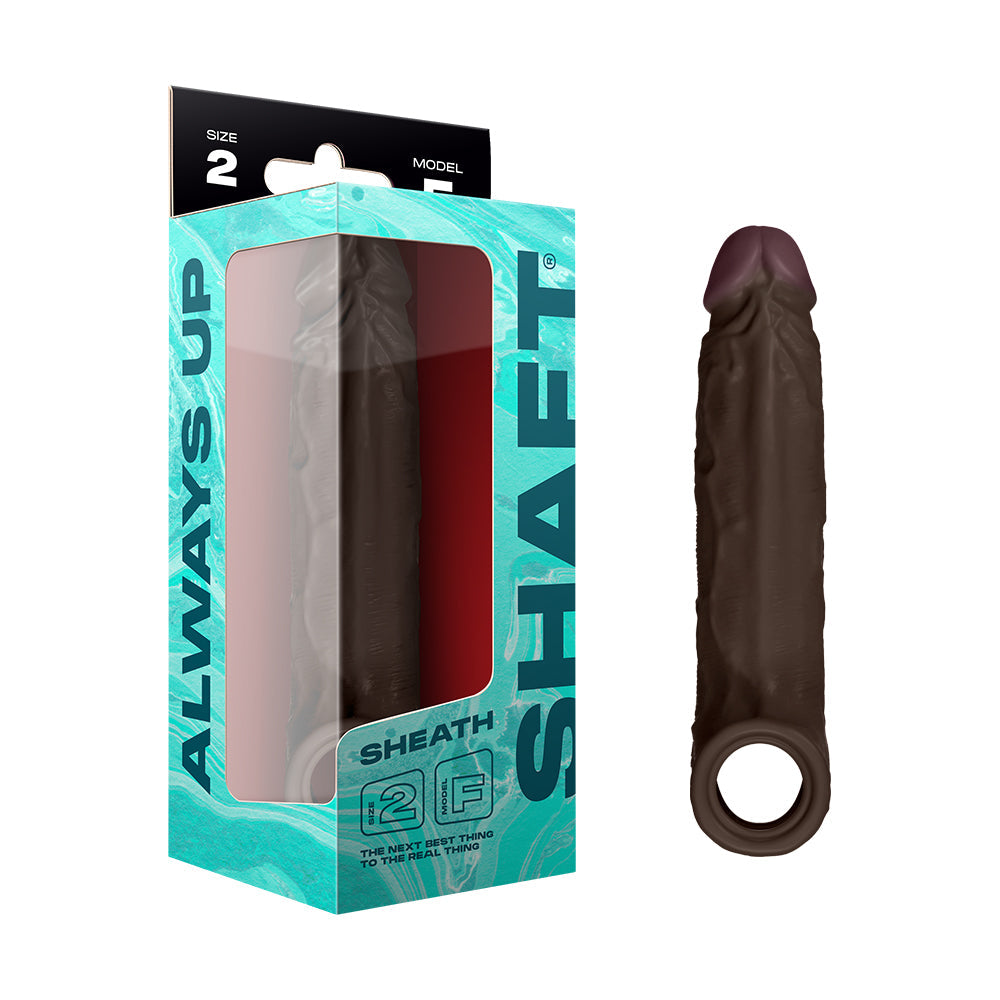 Shaft Model F Flexskin Liquid Silicone 8.8" Sheath - Mahogany