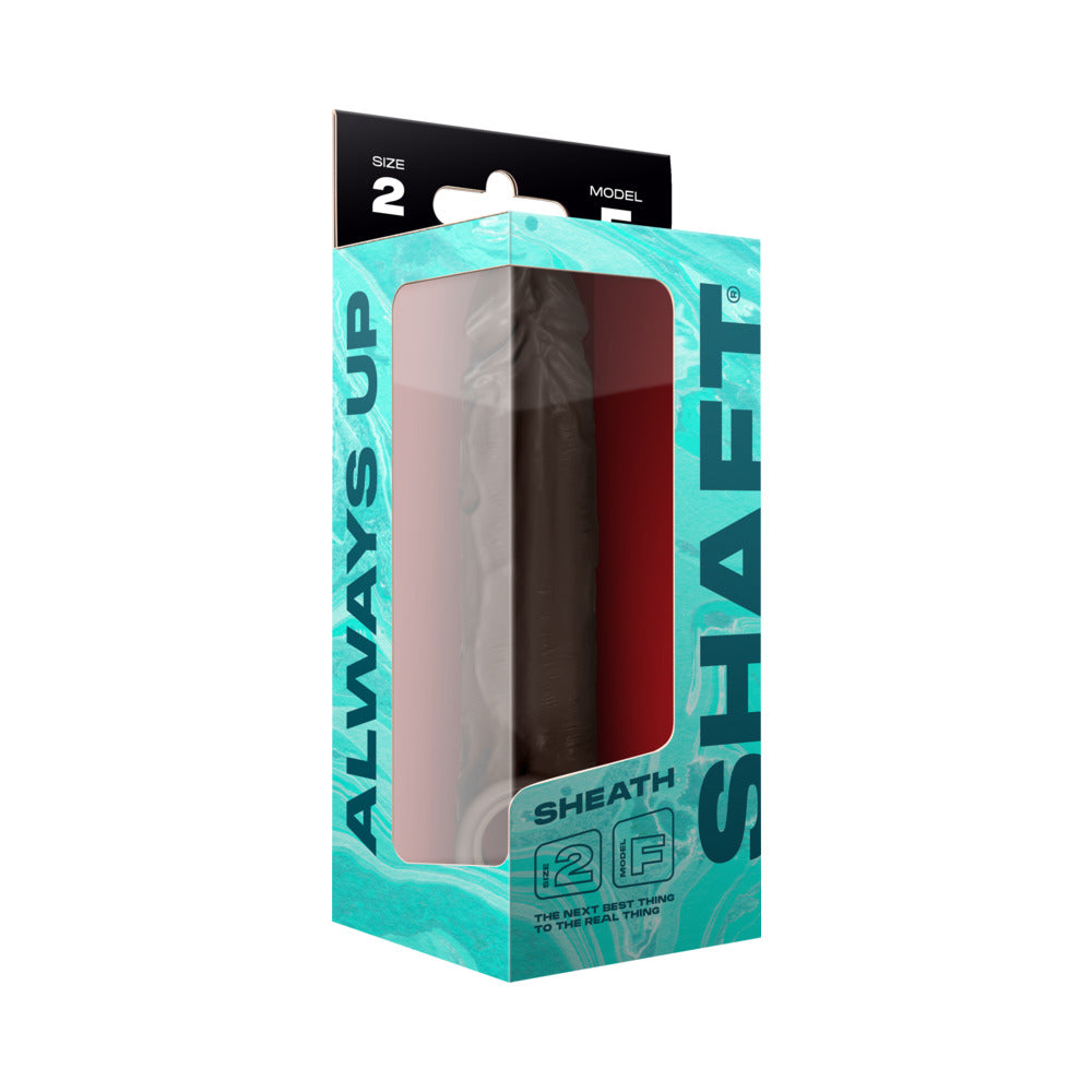 Shaft Model F Flexskin Liquid Silicone 8.8" Sheath - Mahogany