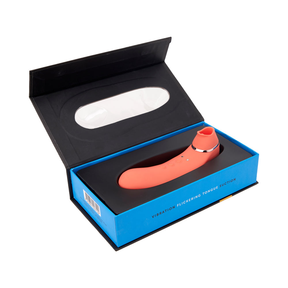 Nu Sensuelle Trinitii 3-in-1 Suction Tongue-Coral
