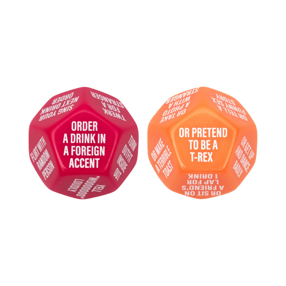 Wood Rocket Girls Night Out Do or Dare Dice Game - Red