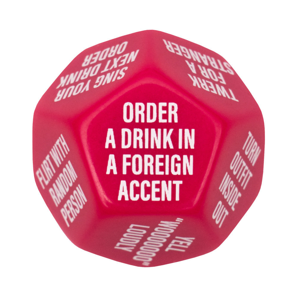 Wood Rocket Girls Night Out Do or Dare Dice Game - Red