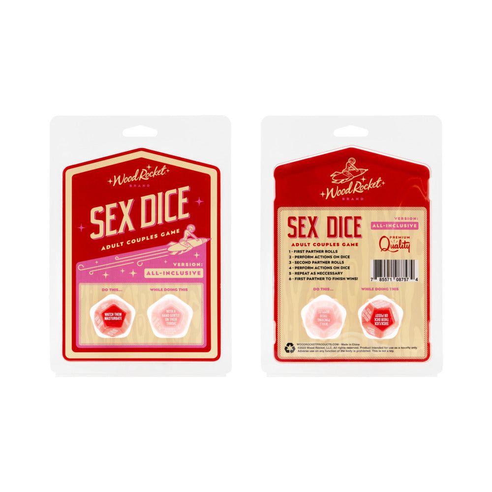 Wood Rocket Adult Couples Sex Dice Game - Red