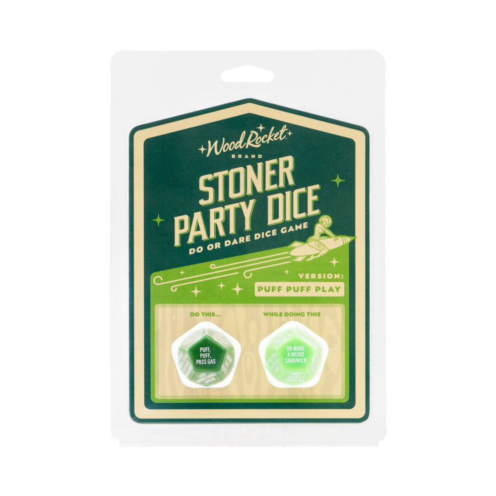 Wood Rocket Stoner Party Dice Game - Green