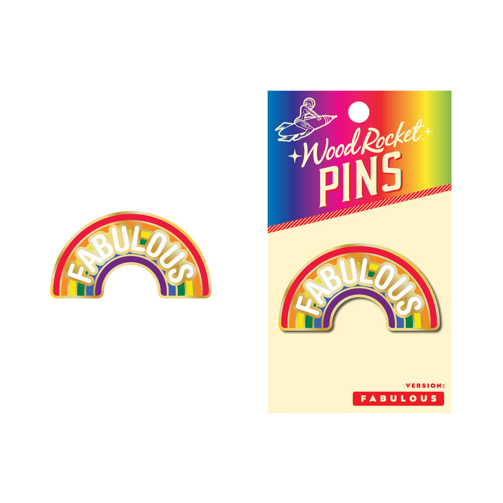 Wood Rocket Fabulous Enamel Pin