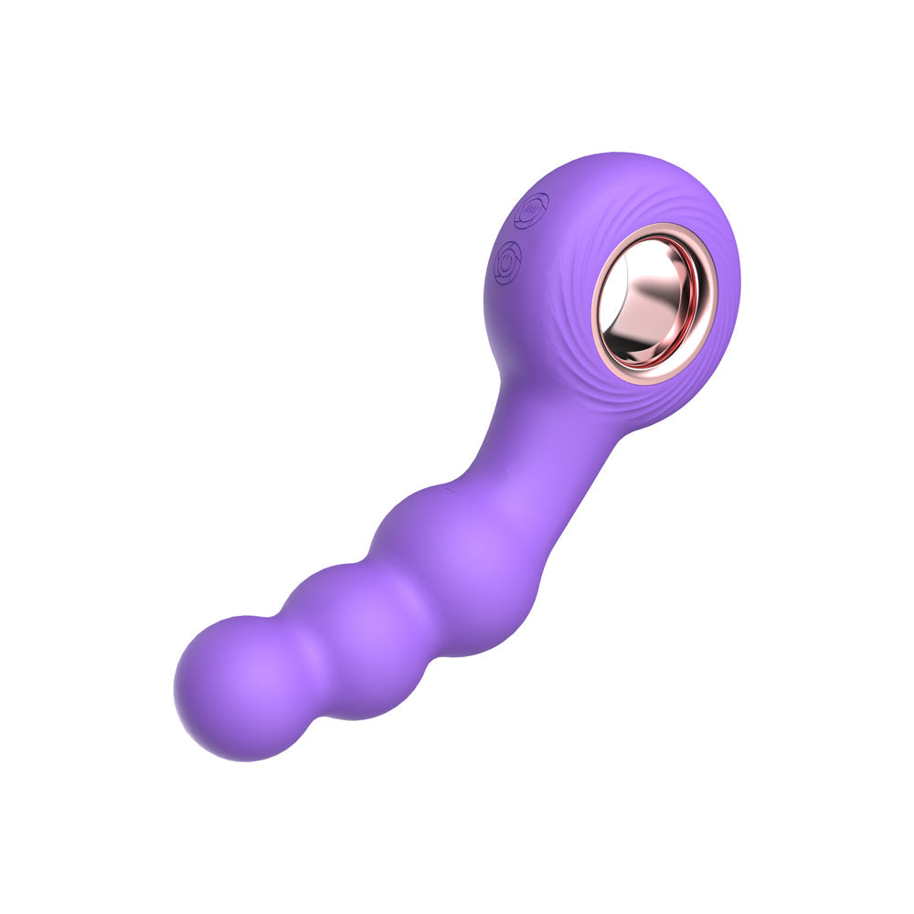 Luv Inc. Beaded Ring Vibrator - Purple