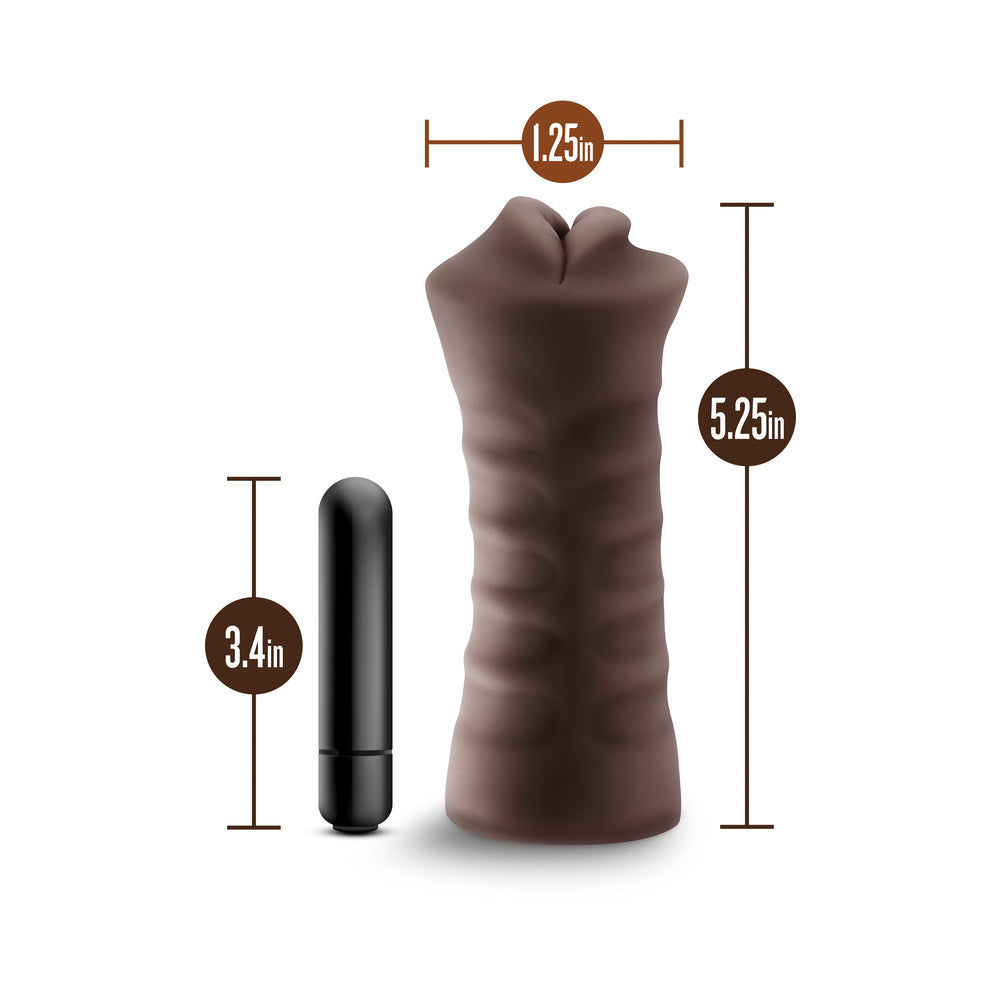 EnLust Vibrating Stroker Krystal-Brown