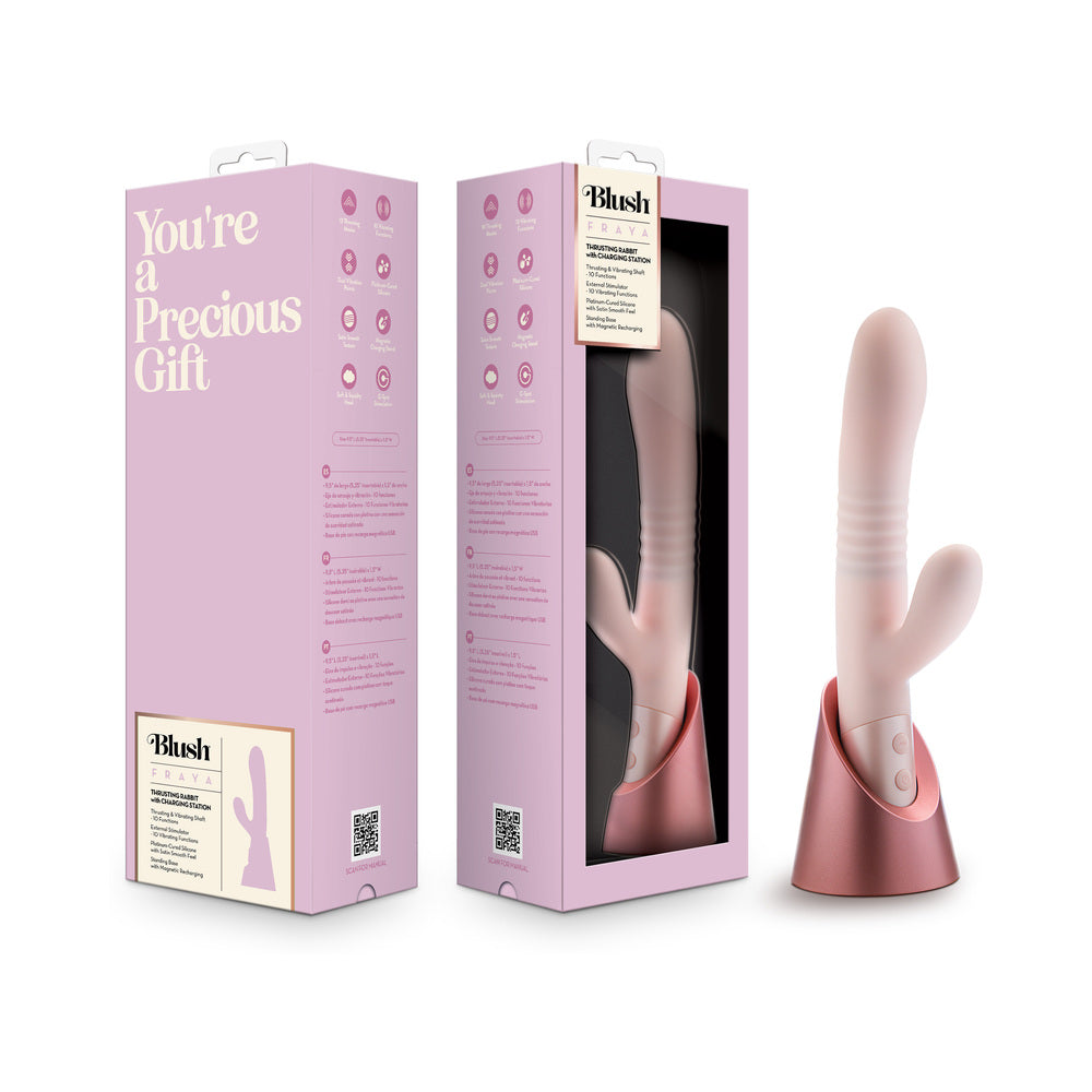 Blush Fraya Rabbit Rechargeable Vibrator - Pink