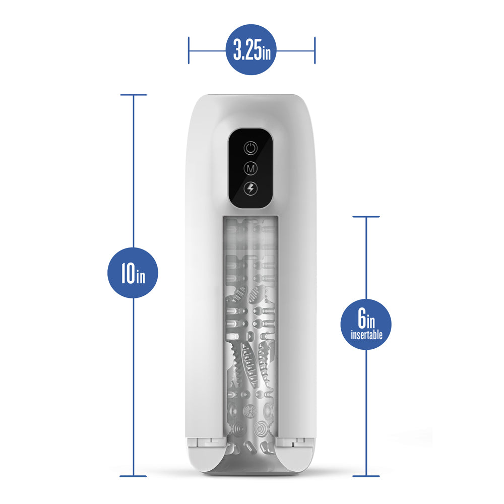 Blush M for Men Robo Bator Powered Vibrating Stroker - White