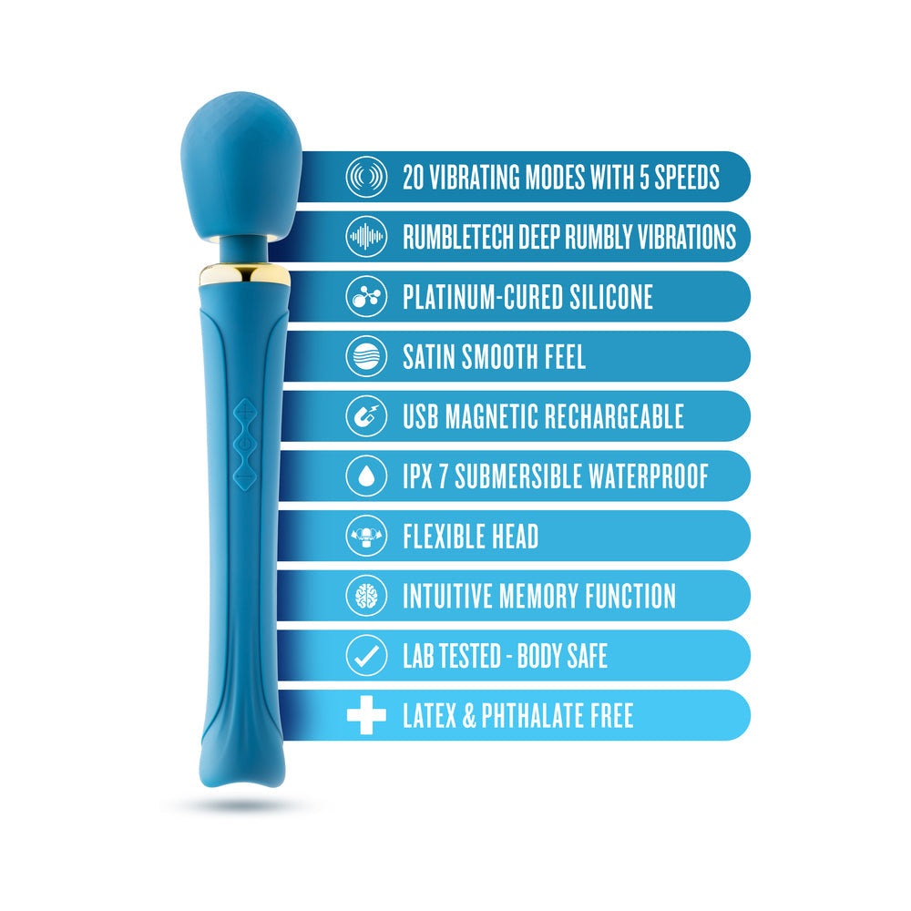 Blush Dianna Wand Massager - Teal