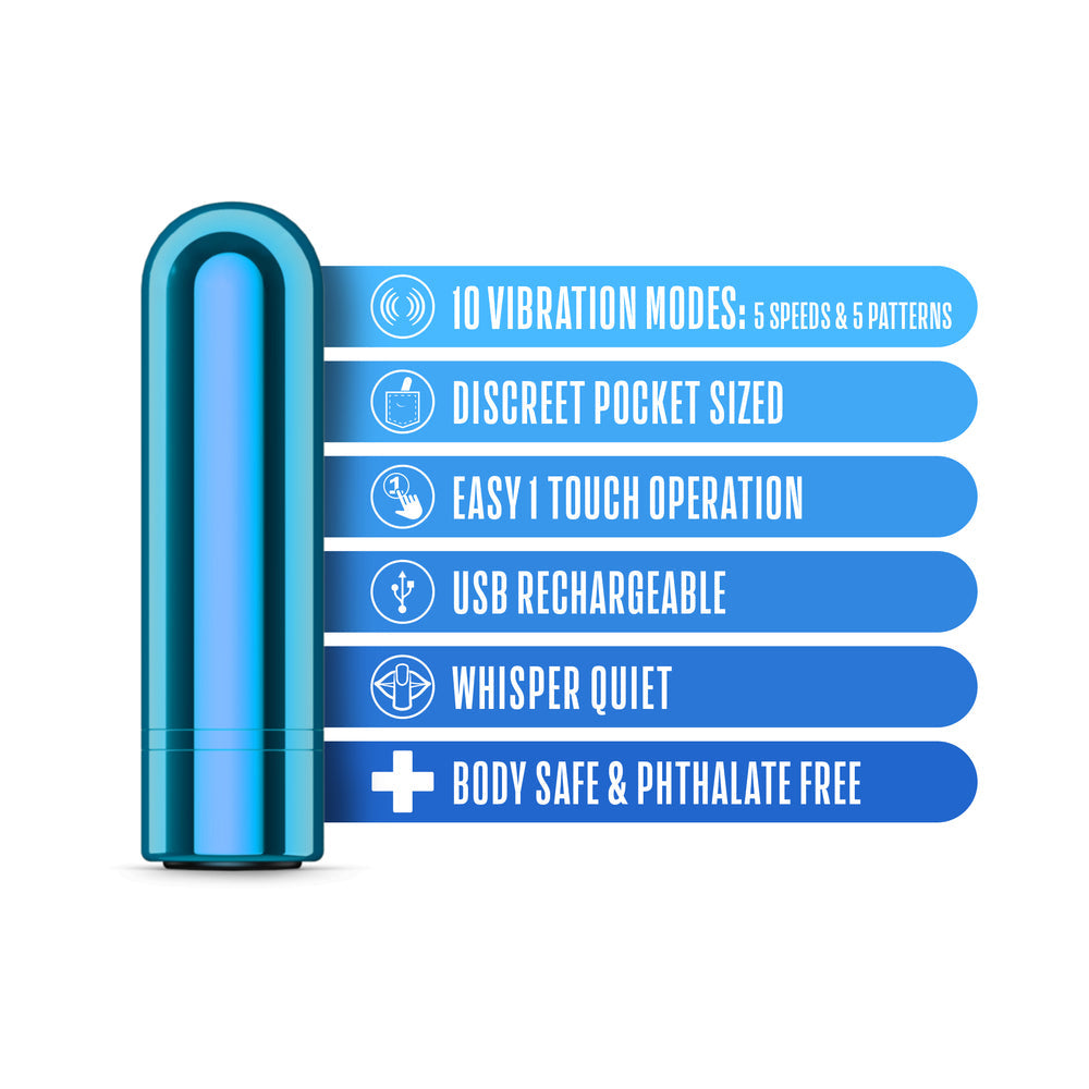 Blush Kool Vibes Mini Rechargeable Bullet - Blueberry