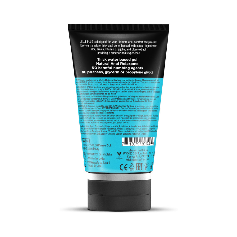 Wicked Sensual Care Aqua Jelle Plus Anal Lubricant with Relaxants 4oz