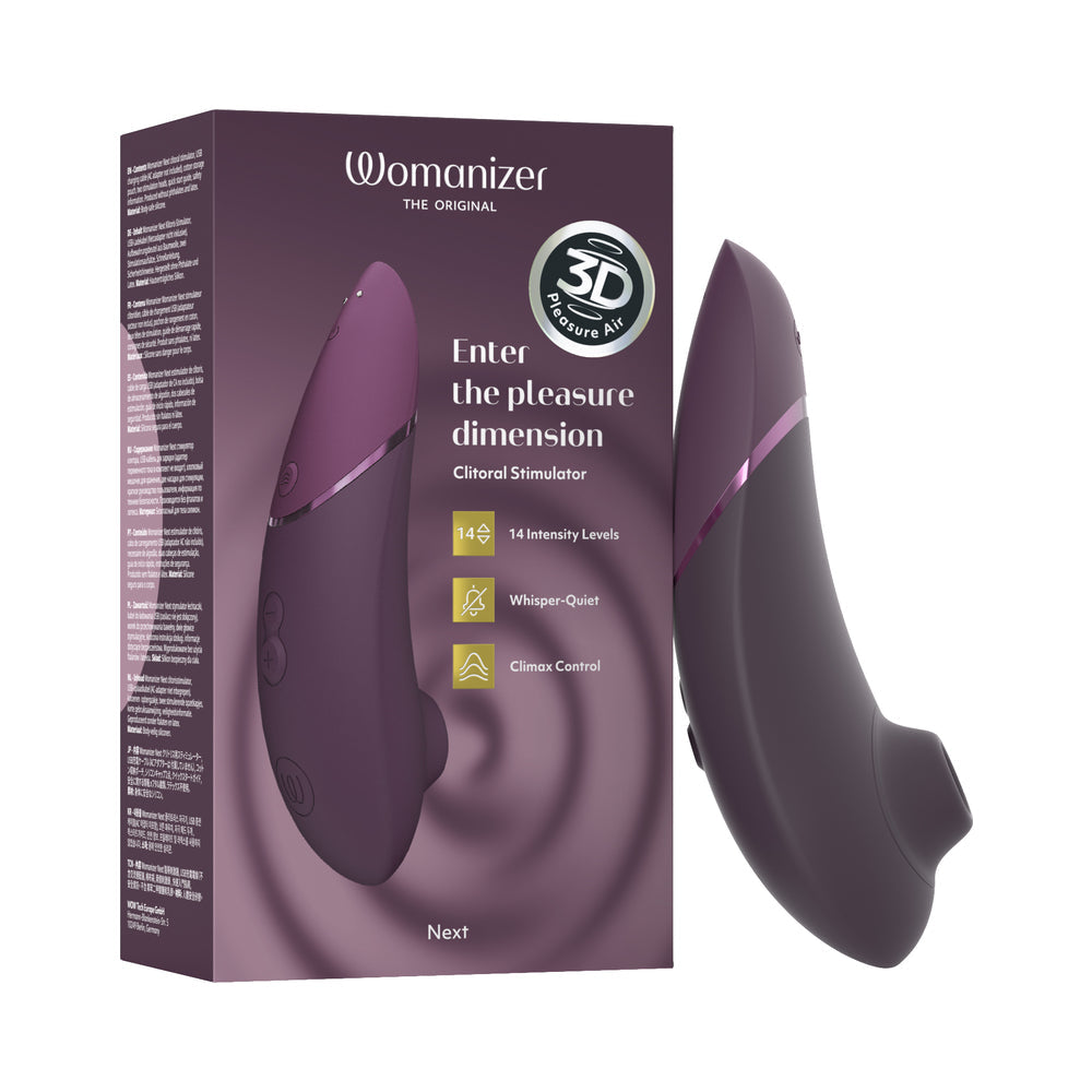 Womanizer Next 3D Climax Control Pleasure Air - Dark Purple