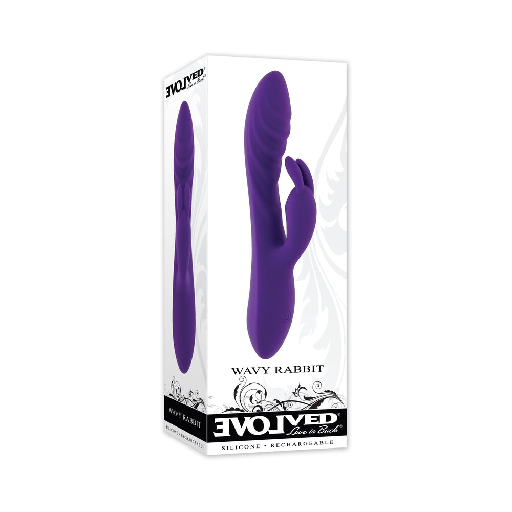 Evolved Wavy Rabbit Vibrator - Purple