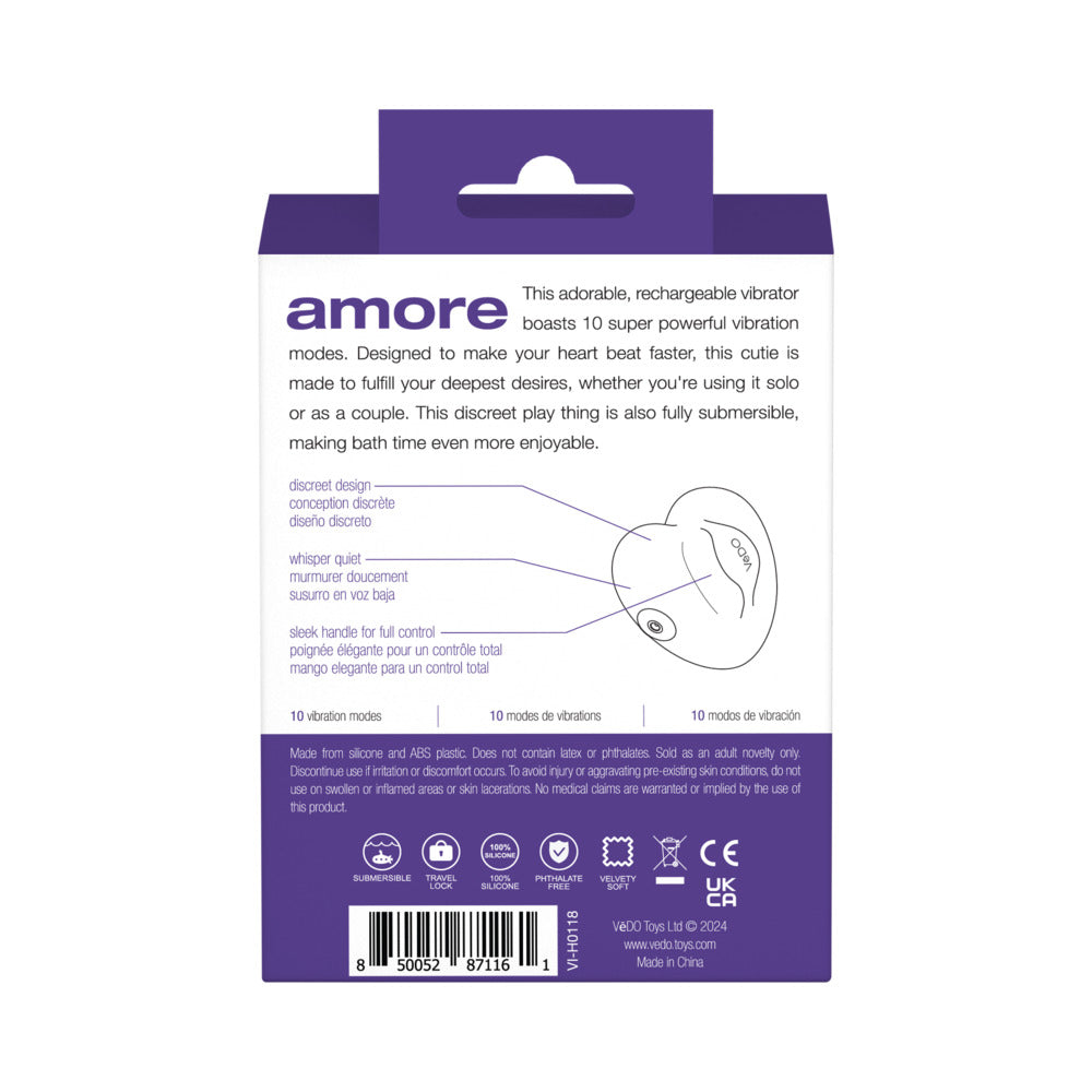 VeDo Amore Rechargeable Pleasure Vibe - Purple