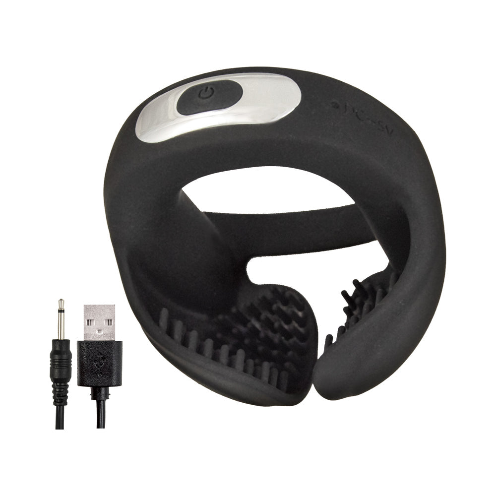 Cockpower Scrotum Hugger Cock Ring - Black