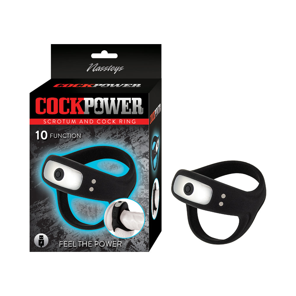 Cockpower Scrotum and Cock Ring - Black