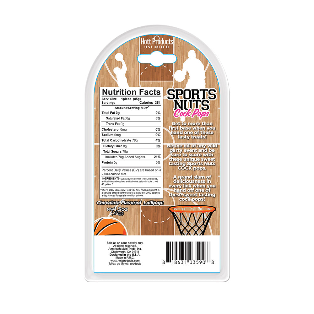Sports Nuts Cock Pop Basketballs - Chocolate
