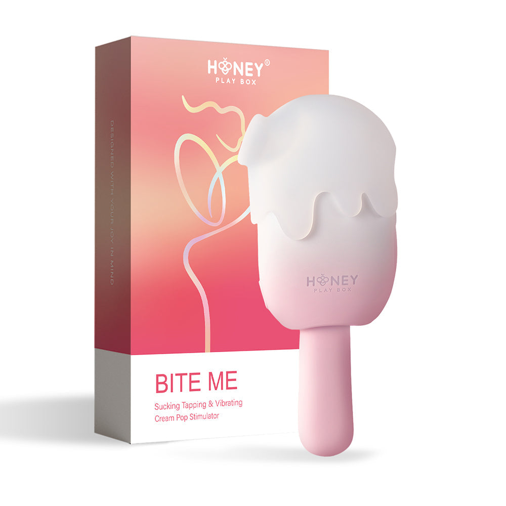 Honey Play Box Bite Me Cream Pop Stimulator-Pink