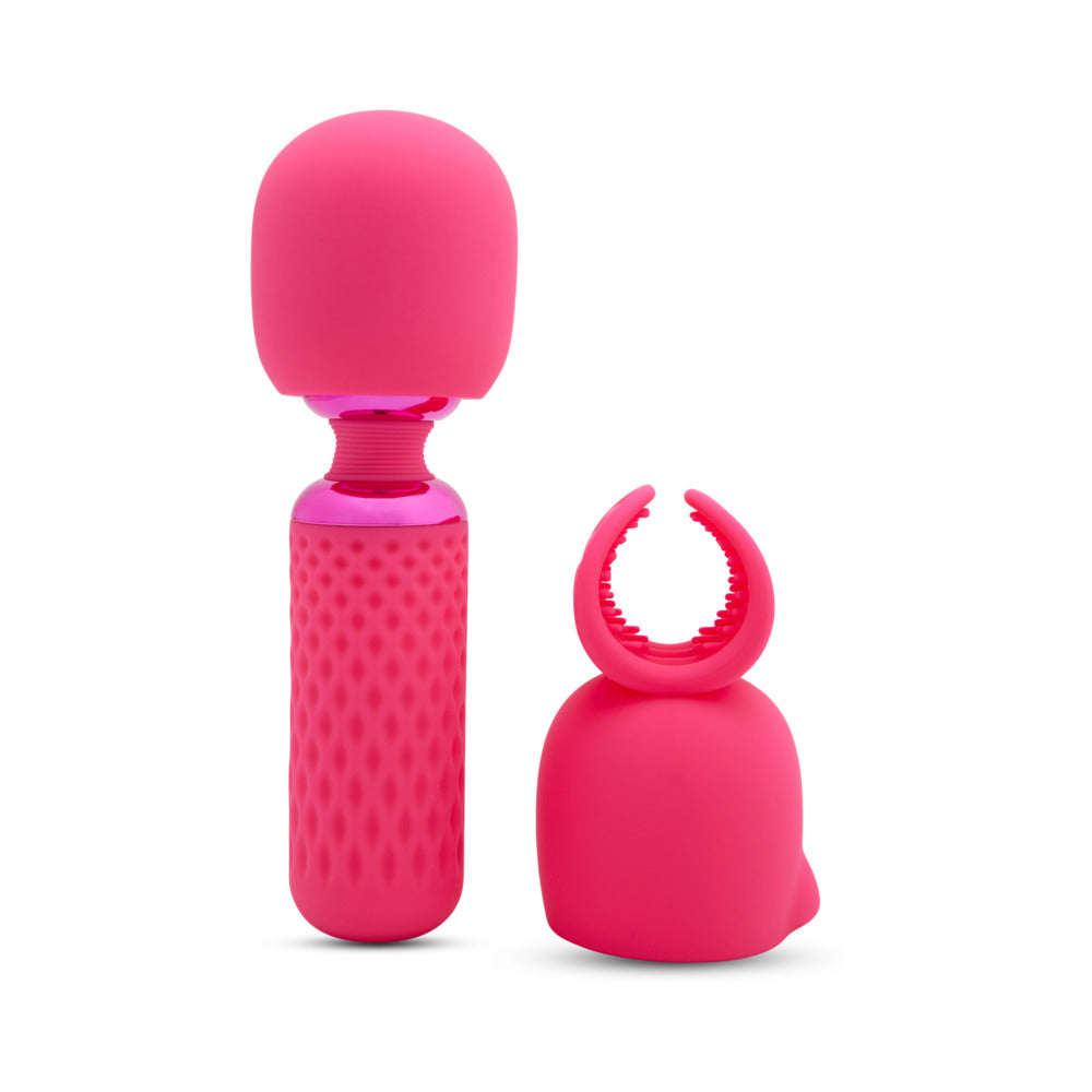 Nu Sensuelle Harlow Mini Wand w/Masturbator Attachment - Pink
