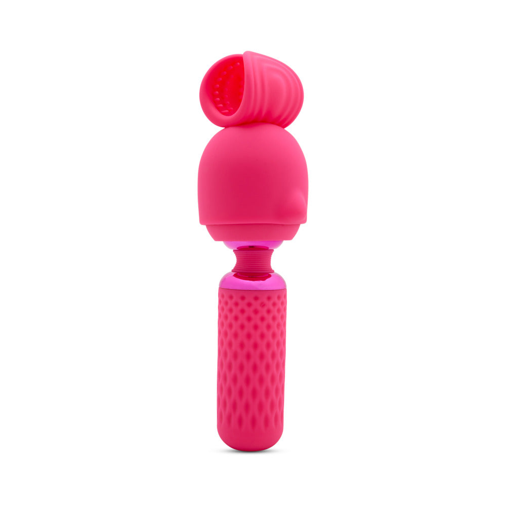 Nu Sensuelle Harlow Mini Wand w/Masturbator Attachment - Pink
