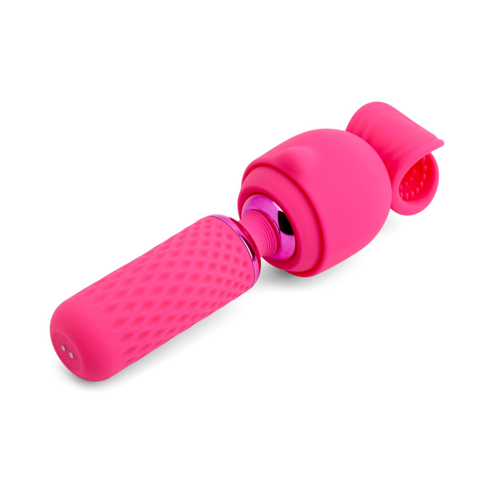 Nu Sensuelle Harlow Mini Wand w/Masturbator Attachment - Pink