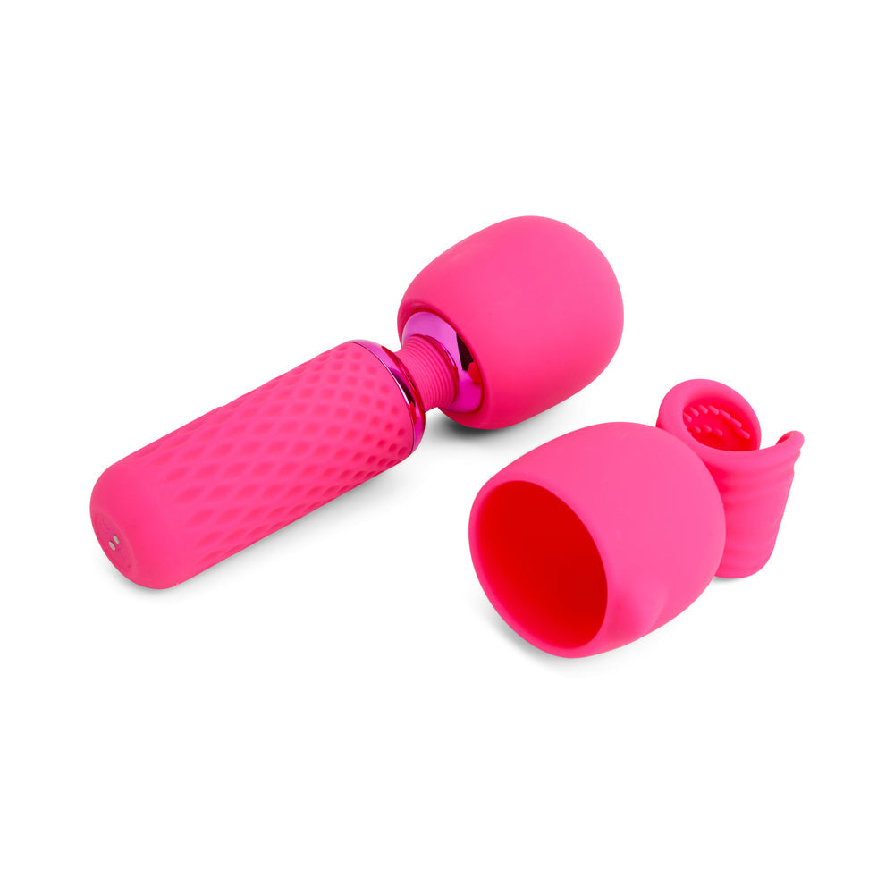 Nu Sensuelle Harlow Mini Wand w/Masturbator Attachment - Pink