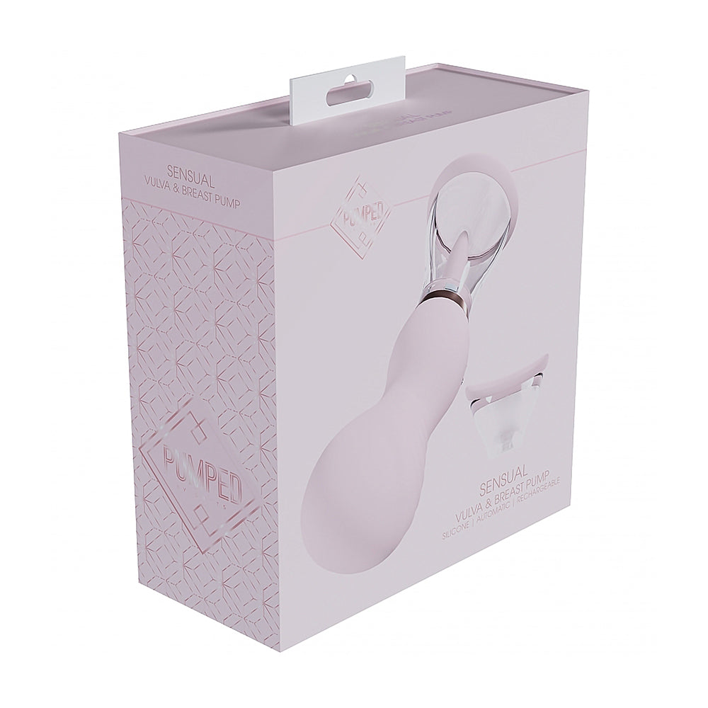 Shots Pumped Sensual Rechargeable Vulva & Breast Pump - Pink
