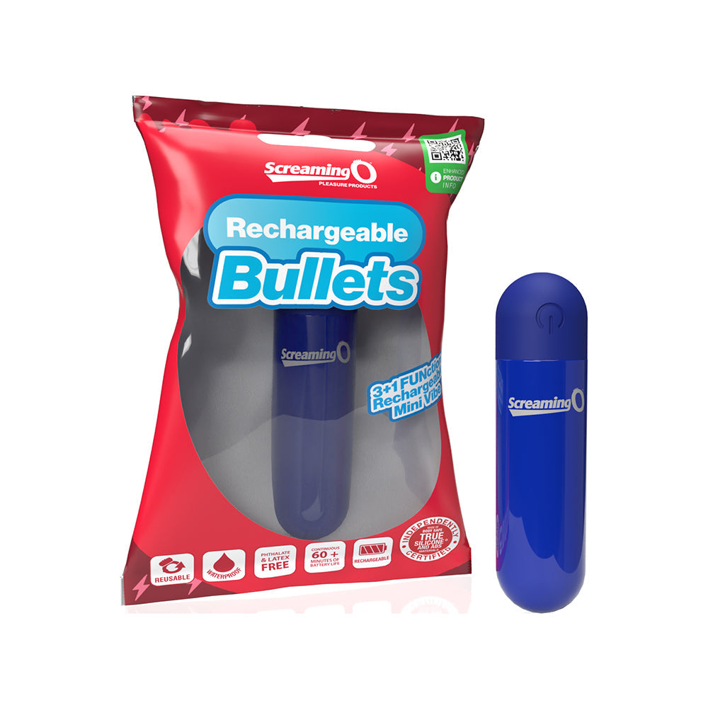 Screaming O Rechargeable Bullet-Blue