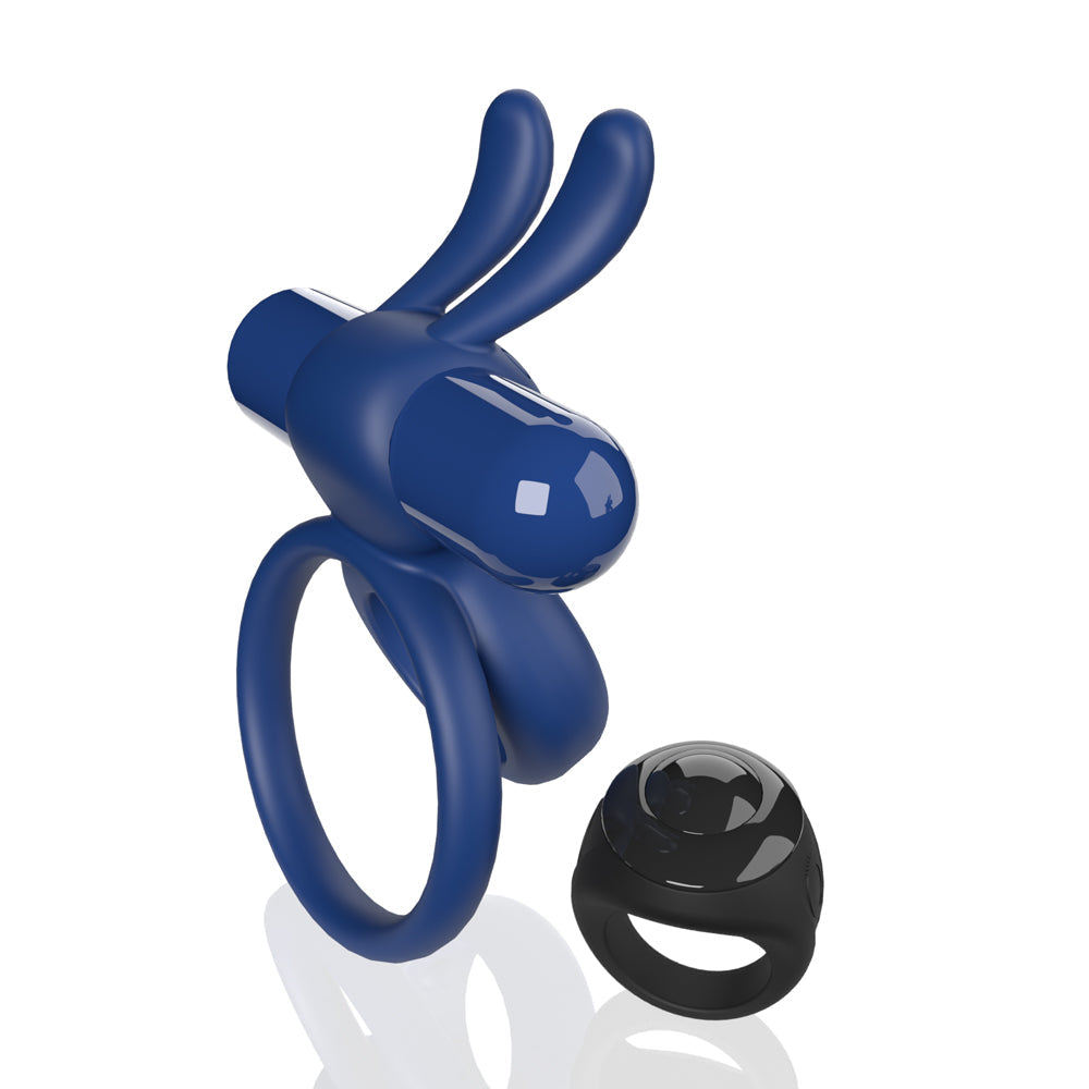 Screaming O Ohare Remote Controlled Vibrating Ring - Blue